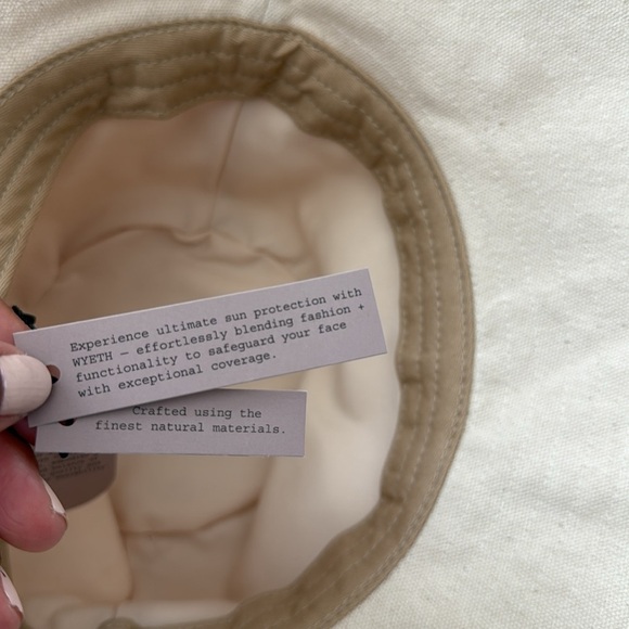 WYETH Sun Resort Hat Canvas Natural Ecru Cream Wide-Brim Hat Packable - Picture 16 of 16